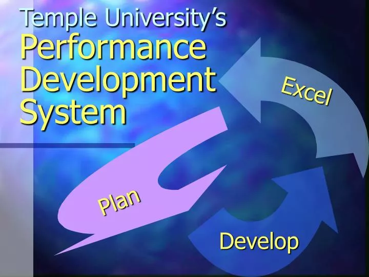 temple university s performance development system
