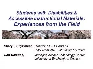 Students with Disabilities &amp; Accessible Instructional Materials: Experiences from the Field