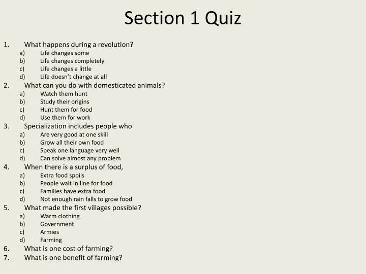 section 1 quiz