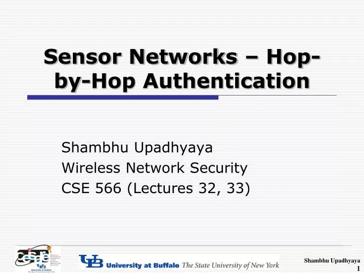 sensor networks hop by hop authentication