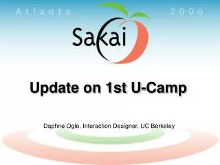 Update on 1st U-Camp