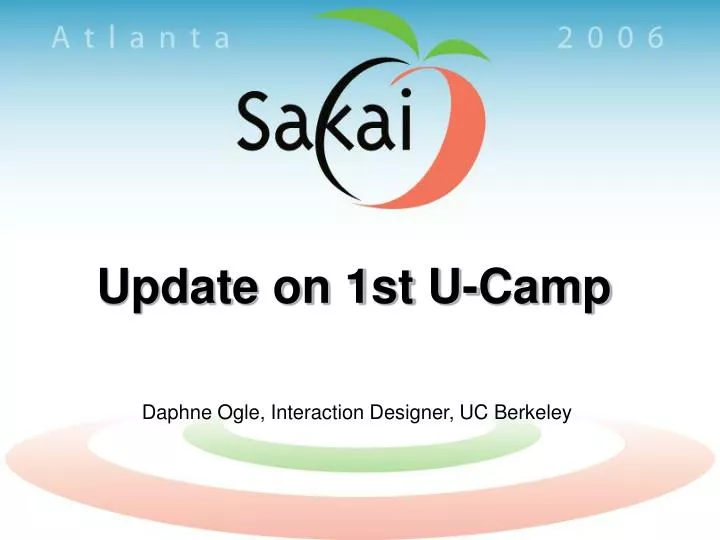 update on 1st u camp