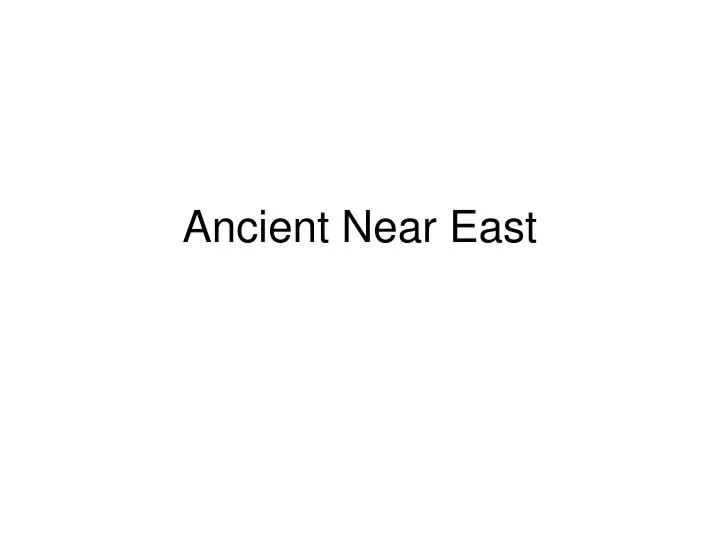 ancient near east