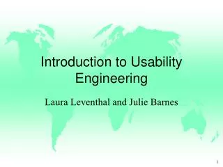 Introduction to Usability Engineering