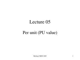 Lecture 05