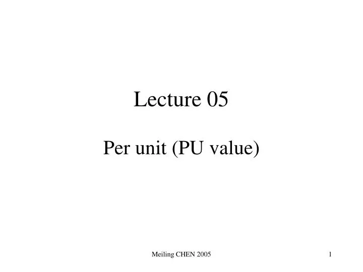 lecture 05