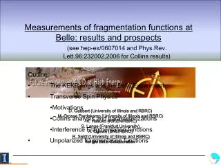 Measurements of fragmentation functions at Belle: results and prospects