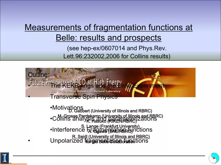measurements of fragmentation functions at belle results and prospects