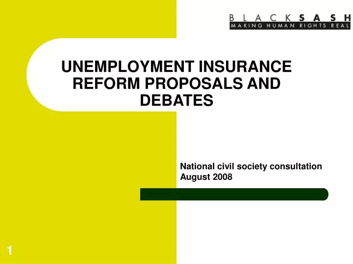 unemployment insurance reform proposals and debates