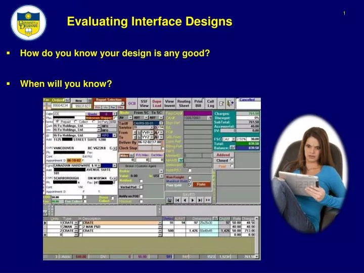 evaluating interface designs