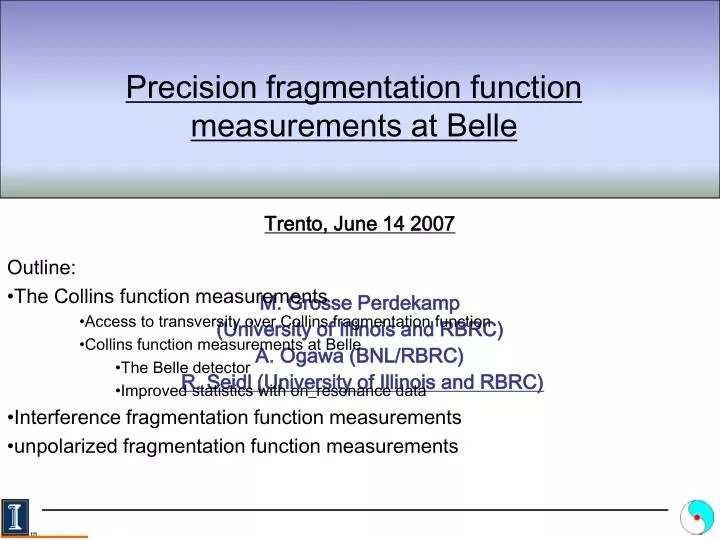 precision fragmentation function measurements at belle