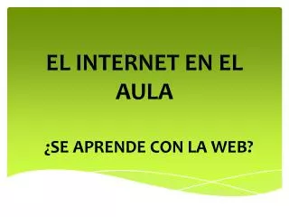 el internet en el aula