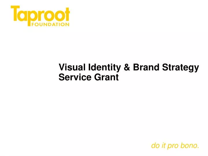 visual identity brand strategy service grant