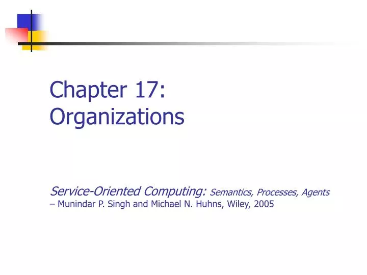 chapter 17 organizations