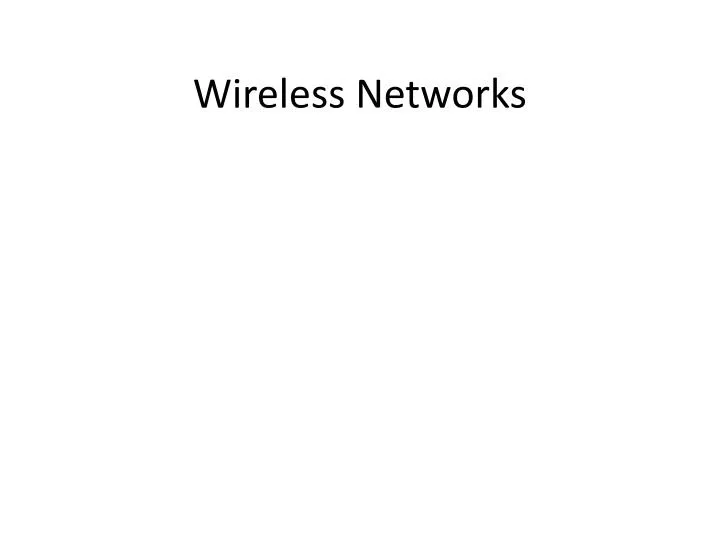 wireless networks