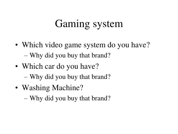gaming system
