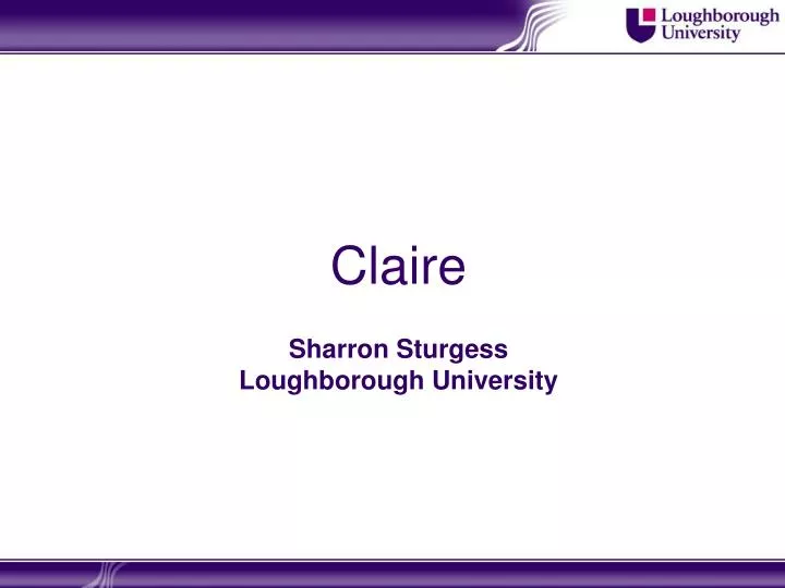 claire sharron sturgess loughborough university