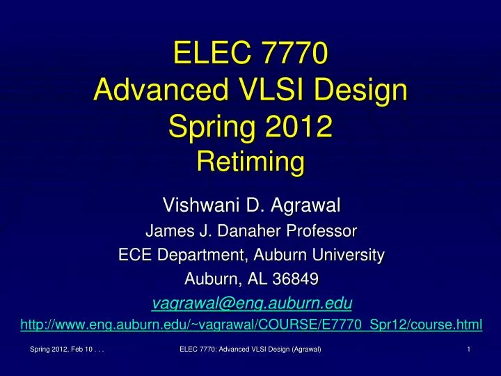 elec 7770 advanced vlsi design spring 2012 retiming