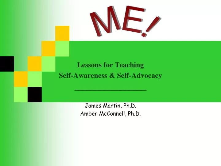 lessons for teaching self awareness self advocacy james martin ph d amber mcconnell ph d