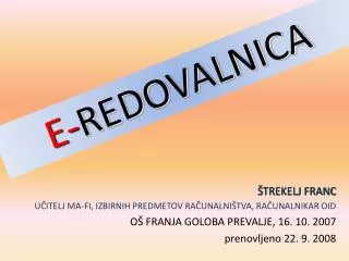 e redovalnica