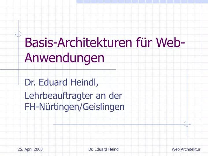 basis architekturen f r web anwendungen