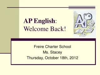 AP English : Welcome Back!