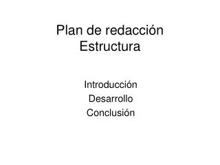 plan de redacci n estructura