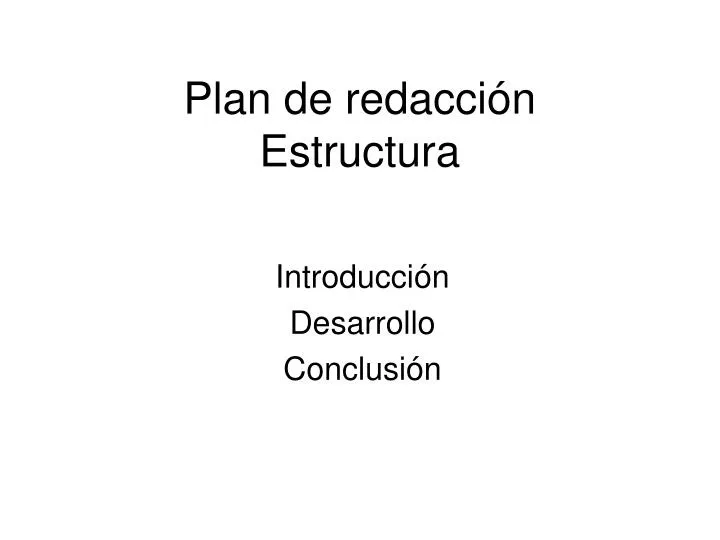 plan de redacci n estructura