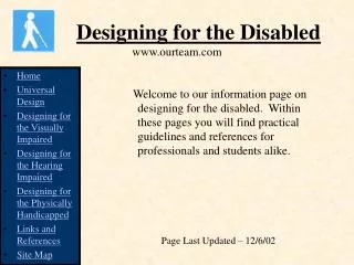 Designing for the Disabled ourteam