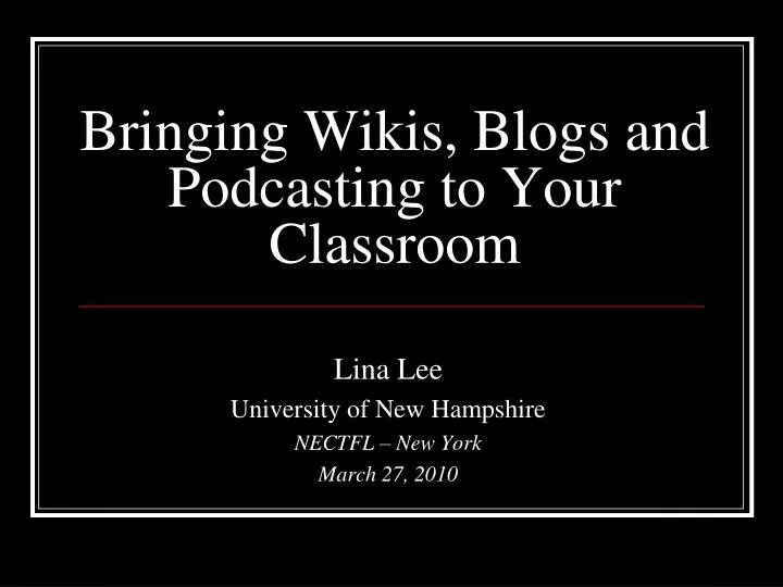 bringing wikis blogs and podcasting to your classroom