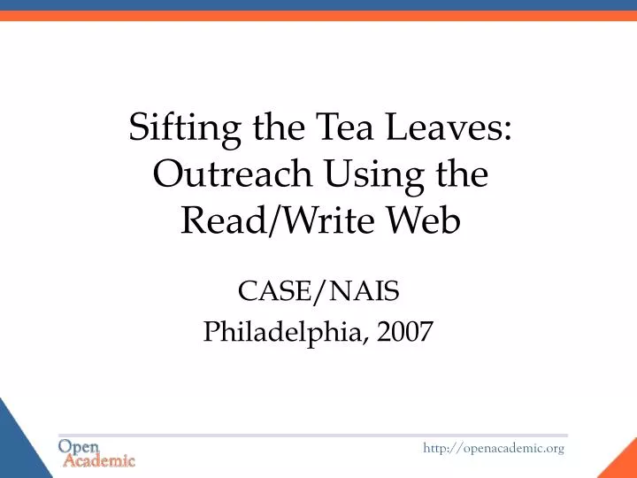 sifting the tea leaves outreach using the read write web