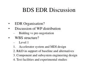 BDS EDR Discussion