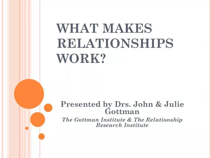 what makes relationships work