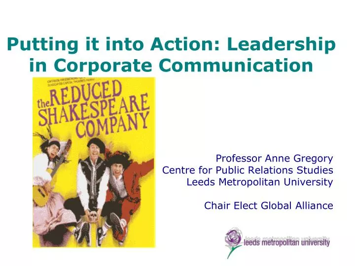 putting it into action leadership in corporate communication