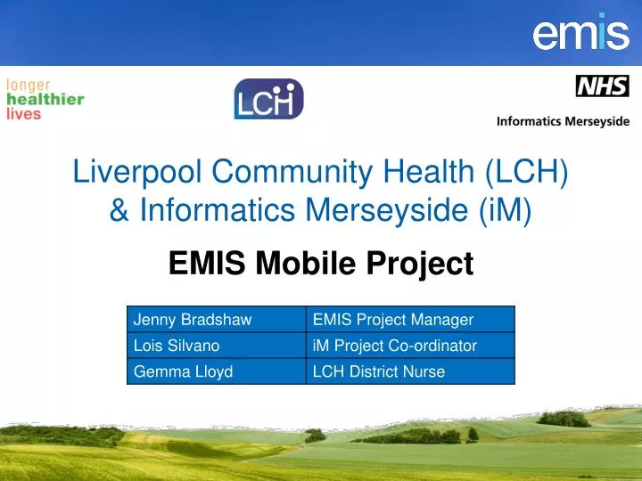 liverpool community health lch informatics merseyside im emis mobile project