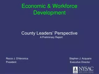 Economic &amp; Workforce Development