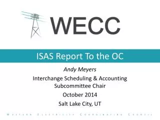 ISAS Report To the OC