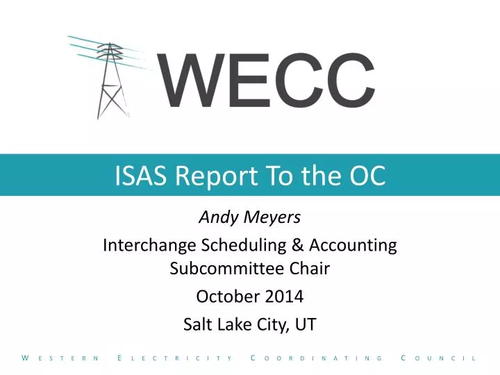 isas report to the oc