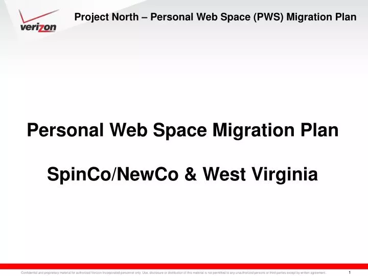 project north personal web space pws migration plan