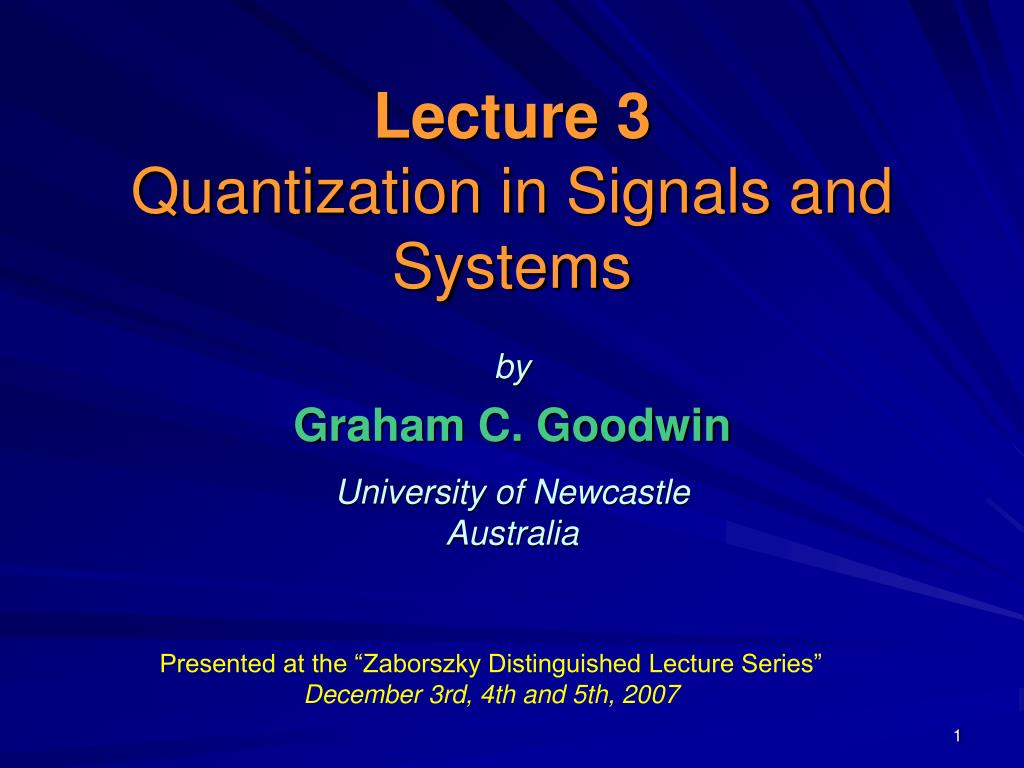PPT - Lecture 3 Quantization in Signals and Systems PowerPoint ...