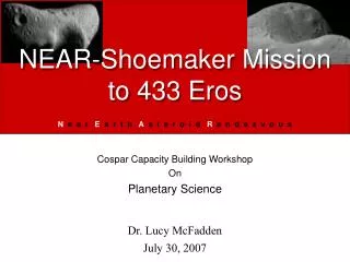 NEAR-Shoemaker Mission to 433 Eros