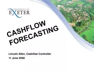 CASHFLOW FORECASTING