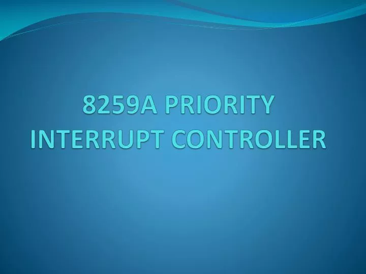 8259a priority interrupt controller