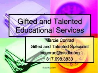 Gifted and Talented Educational Services