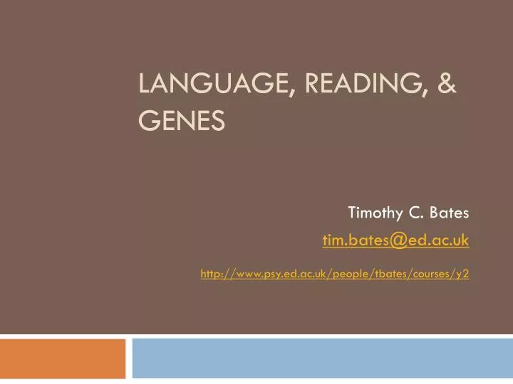 language reading genes