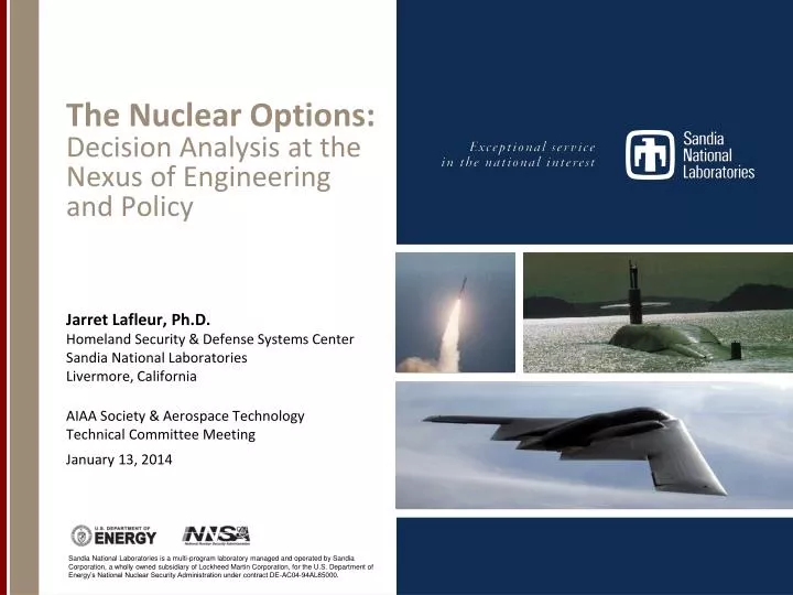 the nuclear options decision analysis at the nexus of engineering and policy