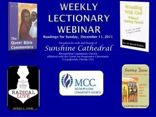 Weekly Lectionary Webinar