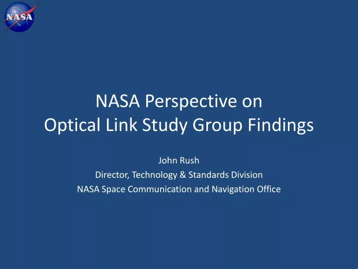 nasa perspective on optical link study group findings