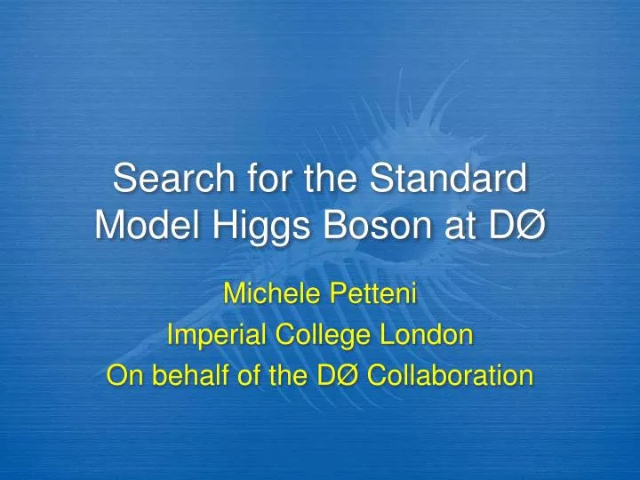 search for the standard model higgs boson at d