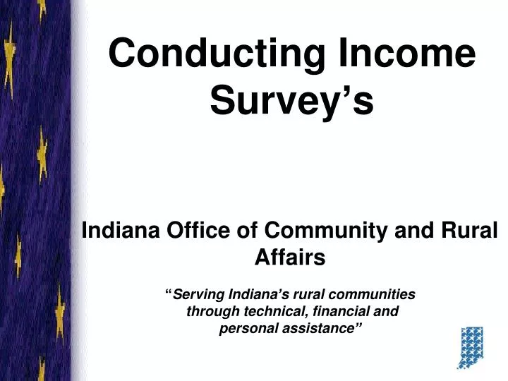 conducting income survey s